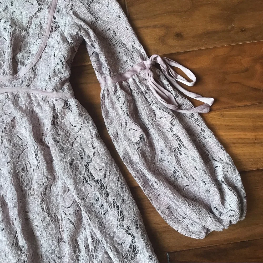Free People Rubi Lace Lavender Mini Dress Size XS NEW